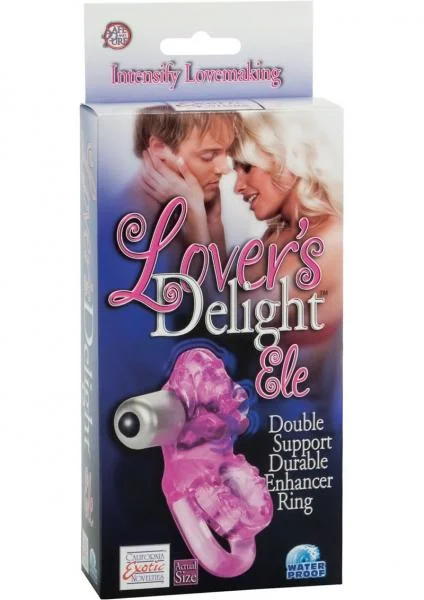 Lovers Delight Ele Double Support Enhancer Ring With Removable 3 Speed Stimulator Purple — image 4 of 4