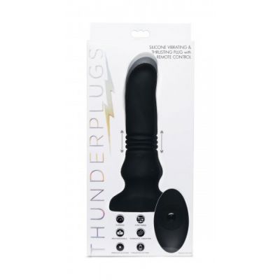 Silicone Vibrating Thrusting Plug with Remote Control