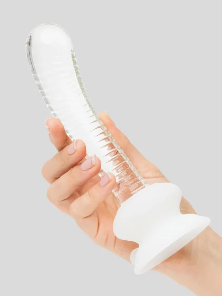 Icicles No. 88 G-Spot Glass Textured Dildo with Removable Suction Cup 6 Inch