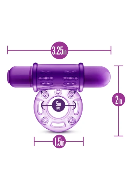 Play With Me - Couples Play - Vibrating Cock Ring - Purple