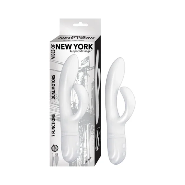 Vibes Of New York G-spot Massager Dual Motors 7 Function Rechargeable Silicone Waterproof White — image 4 of 4