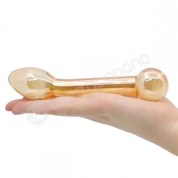 Crystal Pleasures Glass Honey Treat Angled Bulb Double Dildo