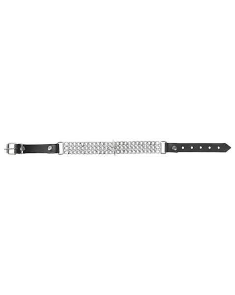Leder Halsfessel Kette