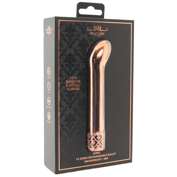 Royal Gems Jewel Rechargeable G Spot Bullet Rose Gold