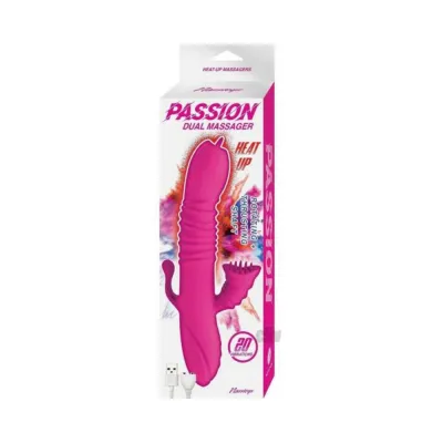 Rabbit Vibrators Passion Dual Massager Heat Up Dual Stimulator Pink