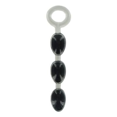 Xl Bum Drops Anal Beads Black 11 6 Inch