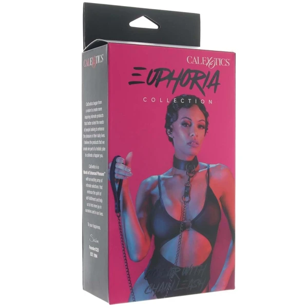 Euphoria Collection Collar With Chain Leash By CalExotics
