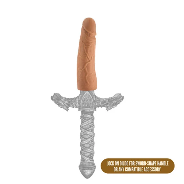 The Realm - Realistic 7 Inch Lock on Dildo -  Mocha — image 8 of 12
