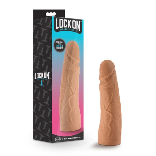 Lock on - 7 Inch Realistic Lock on Dildo - Mocha — image 10 of 10