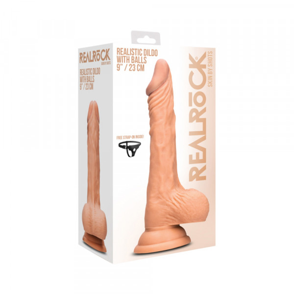 Realrock - 9 inches Realistic Dildo With Balls