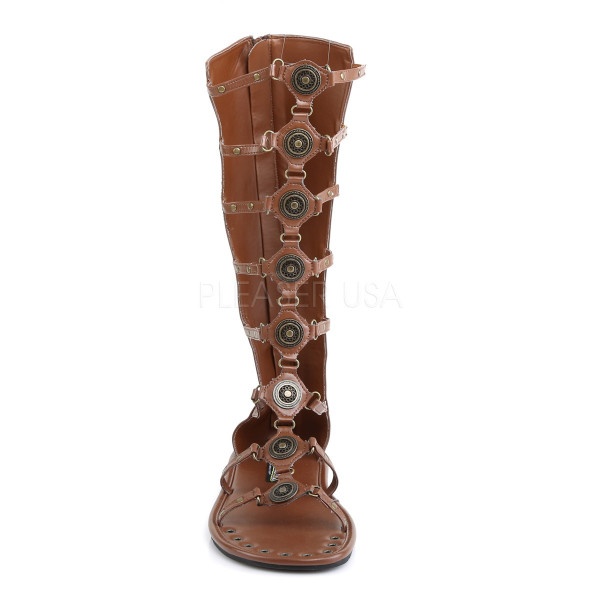 ROMAN-15 - Brown Pu Men's Roman, Gladiator Sandal — image 2 of 4