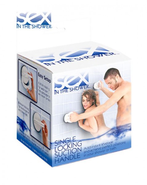 Sex In The Shower Single Locking Suction Handle - White