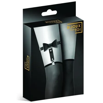 Bijoux Pour Toi Garter with Bow Black