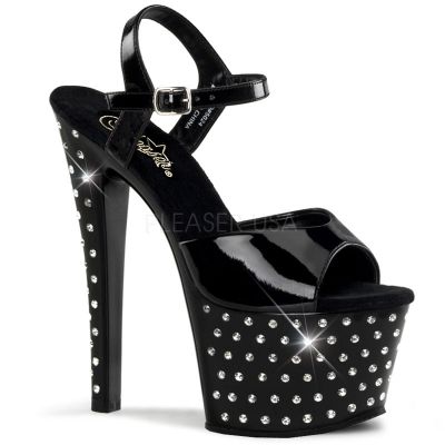 STARDUST 709 7 Rhinestone Studded Ankle Strap P F Sandal