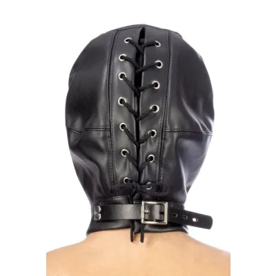 Fetish Tentation BDSM Leatherette Hood with Removable Gag