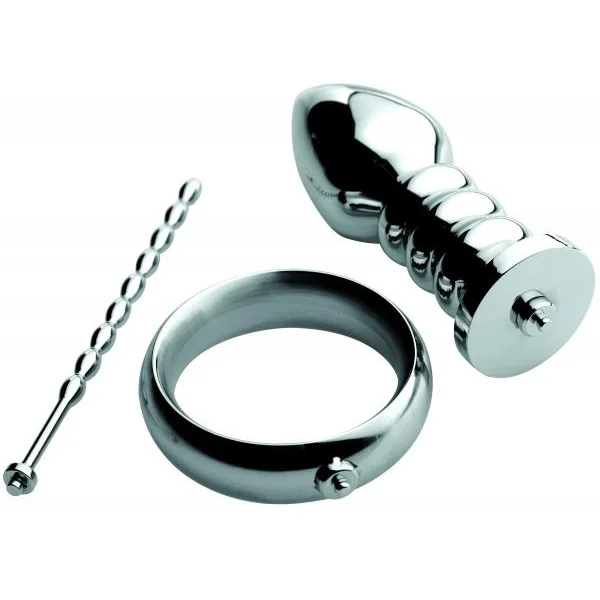 Zeus Deluxe Voltaic For Him Stainless Steel Male E-Stim Kit