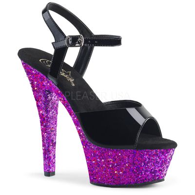 6 inches Heel 1 3 4 inches PF Ankle Strap Sandal w Glitter Bottom