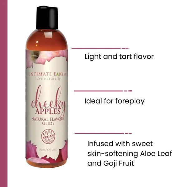Intimate Earth Cheeky Apples Flavored Water-Based Lube | 2oz