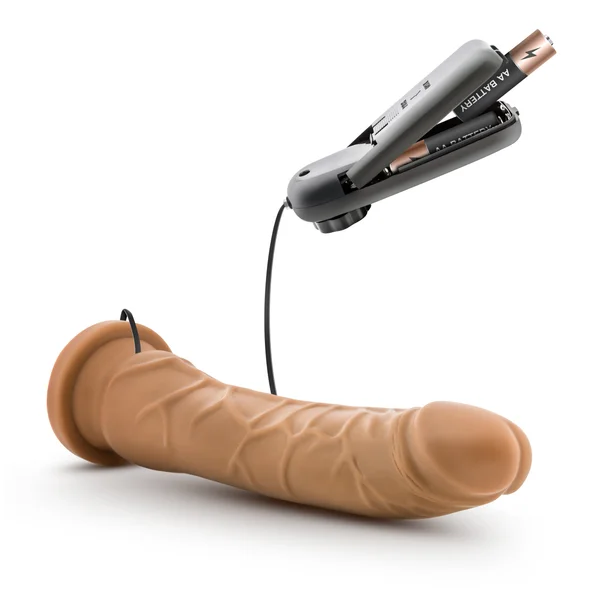 Dr. Skin - 8.5 Inch Vibrating Realistic Cock With  Suction Cup - Mocha — image 8 of 9
