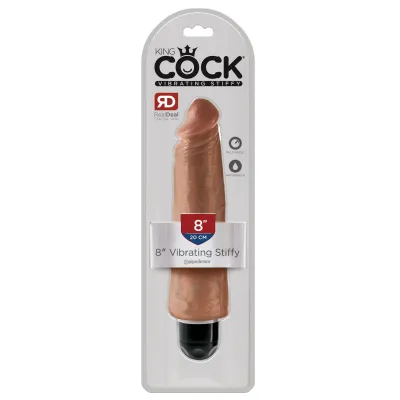 King Cock 8 Vibrating Stiffy Tan