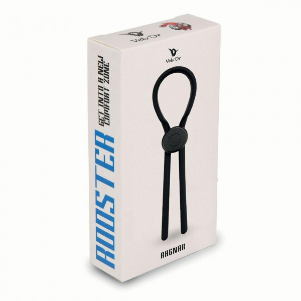 Velv'Or Rooster Ragnar Adjustable Lasso String Cock Ring - Black — image 5 of 12