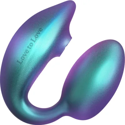 Wonderlover Air Pulse Clitoral Stimulator Vibrating G Spot Egg By Love To Love Iridescent Turquoise