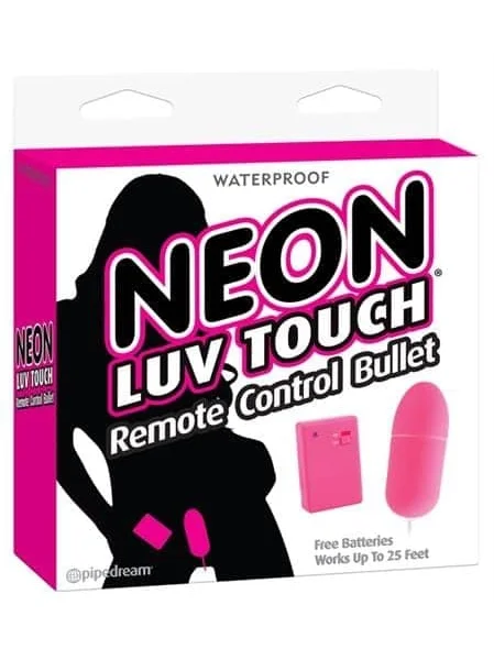 Neon Luv Touch Remote Control Bullet - Pink