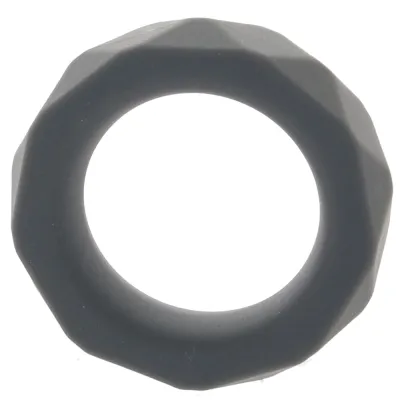 Alpha Liquid Silicone Prolong Prismatic Cock Ring By CalExotics Gray