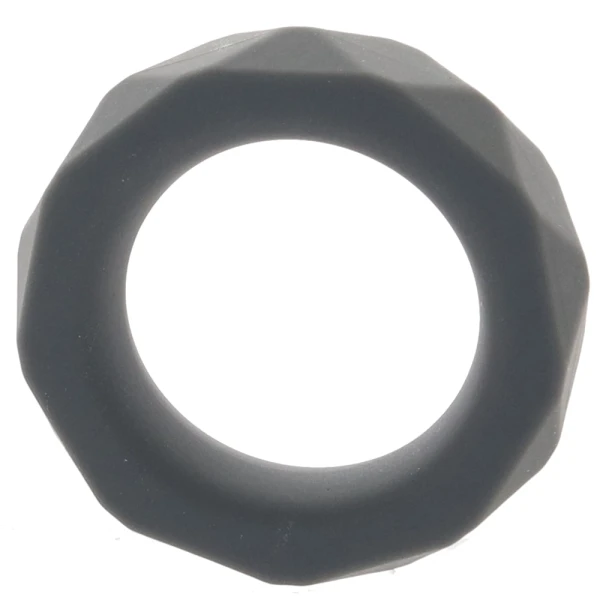 Alpha Liquid Silicone Prolong Prismatic Cock Ring By CalExotics - Gray
