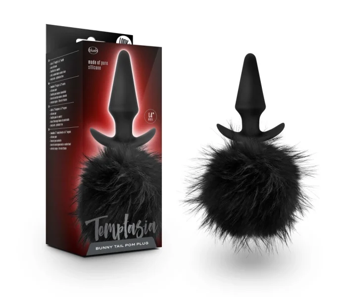 Temptasia Bunny Tail Pom Plug Black