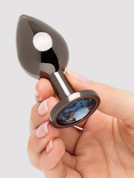 Lovehoney Gunmetal Jewelled Metal Medium Butt Plug 3 Inch