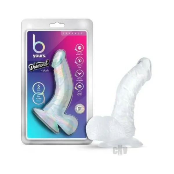 B Yours Diamond Sparkle 6 In. Clear