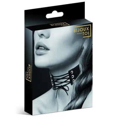 Bijoux Pour Toi Black Laced Necklace