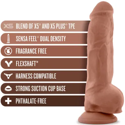 Au Naturel Big Boy 10 Inch Dildo Mocha