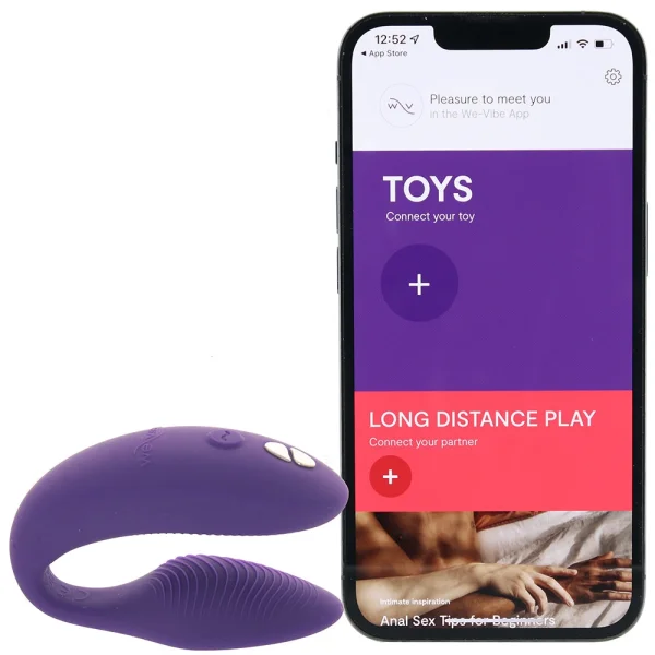 We-Vibe Sync Rechargeable Silicone Remote & App Controlled Couples Vibrator - Purple