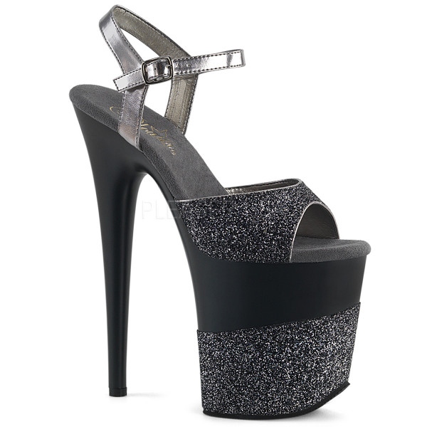 8 inches Heel, 4 inches PF Ankle Strap Sandal w/ Glitter Wrapped PF — image 5 of 16