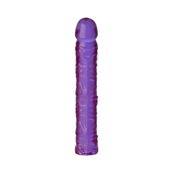 Crystal Jellies 10in Classic Dildo - Purple