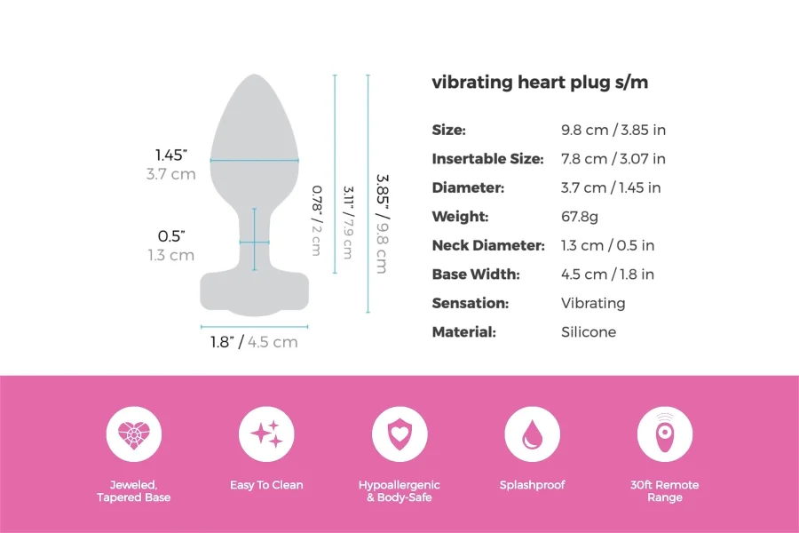 B-Vibe Vibrating Heart Plug