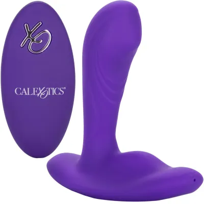 Silicone Remote Pinpoint Pleaser Vibrating Prostate Toy by CalExotics Purple