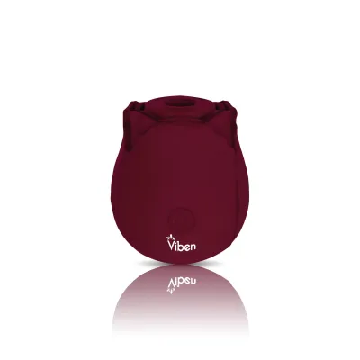 Classic Rose Ruby Handheld Rose Clitoral and Nipple Stimulator