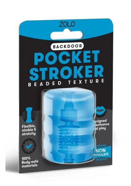Zolo Backdoor Beaded Texture Pocket Stroker Blue — image 4 of 4