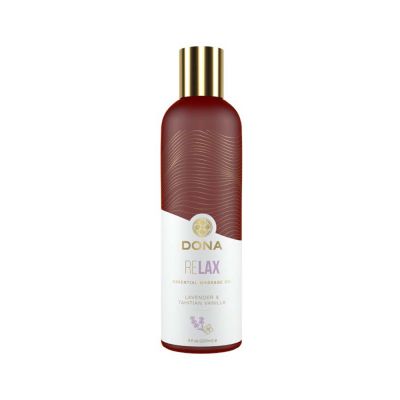 Dona Essential Massage Oil Relax Lavender Tahitian Vanilla 4oz