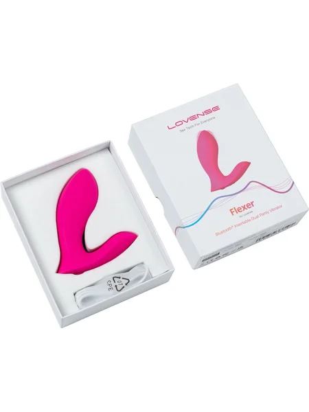Lovense Flexer App Enabled Silicone Waterproof Rechargeable Hands Free Panty Vibrator