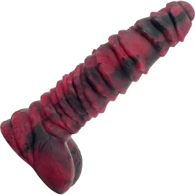 Topped Toys MORDAX 90 10 Giant Silicone Dildo With Vac U Lock Forge Red