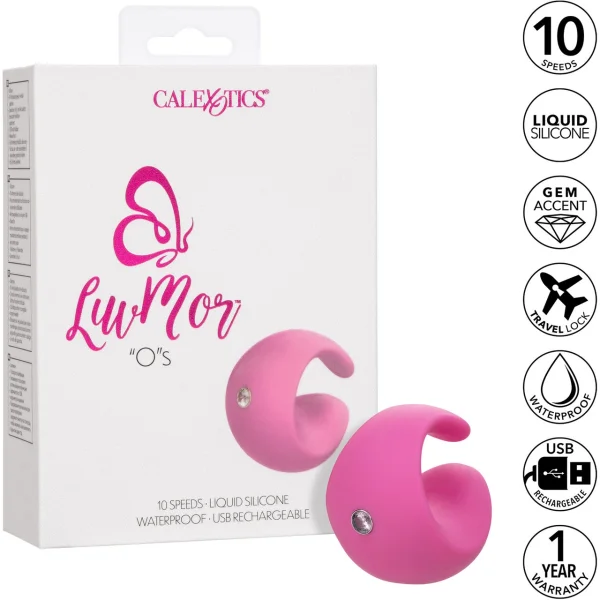 LuvMor O's Rechargeable Silicone Waterproof Clitoral Finger Vibrator By CalExotics