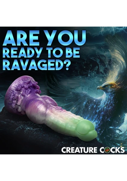 Aqua Phoenix 8.5" Silicone Suction Cup Dildo By Creature Cocks