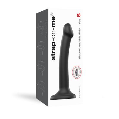 Strap on Me Semi Realistic Dual Density Bendable Dildo Black Small