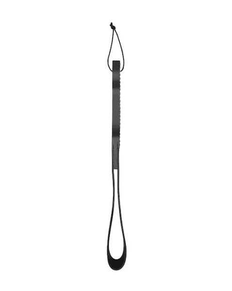 Wooden Handle Belt Whip Slapper   - Black - One Size