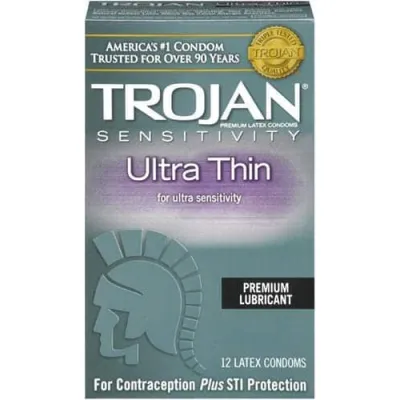 Trojan Sensitivity Ultra Thin Lubricated Condoms 12 Pack