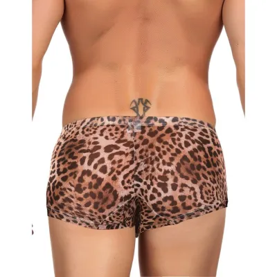 Bondara Man Leopard Print Mesh Boxer Briefs